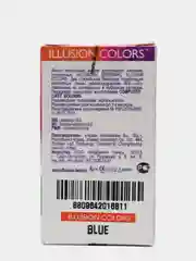 Голубой цветные контактные линзы Illusion colors Glow, 2 шт, 3 месяца, 8,6