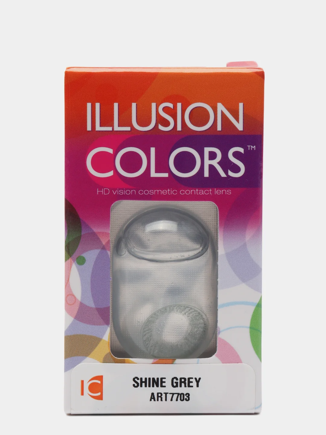 Серый цветные контактные линзы Illusion colors Shine, 2 шт, 3 месяца