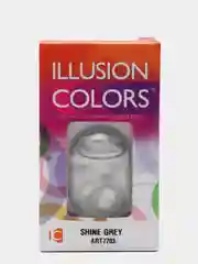 Серый цветные контактные линзы Illusion colors Shine, 2 шт, 3 месяца
