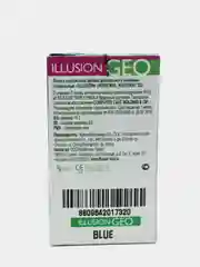 Синий цветные контактные линзы ILLUSION GEO MAGIC, 2 шт, 1 месяц, 8,6