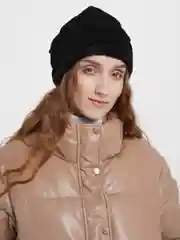 Черный шапка женская зимняя с узором