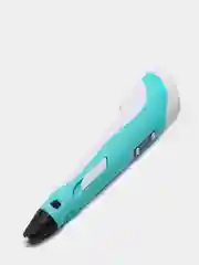 Голубой 3d ручка 3DPen-3, c цветным пластиком, трафаретами