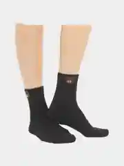 Черный носки женские, высокие, тёплые, с вышивкой "медведь" POOPSOCKS