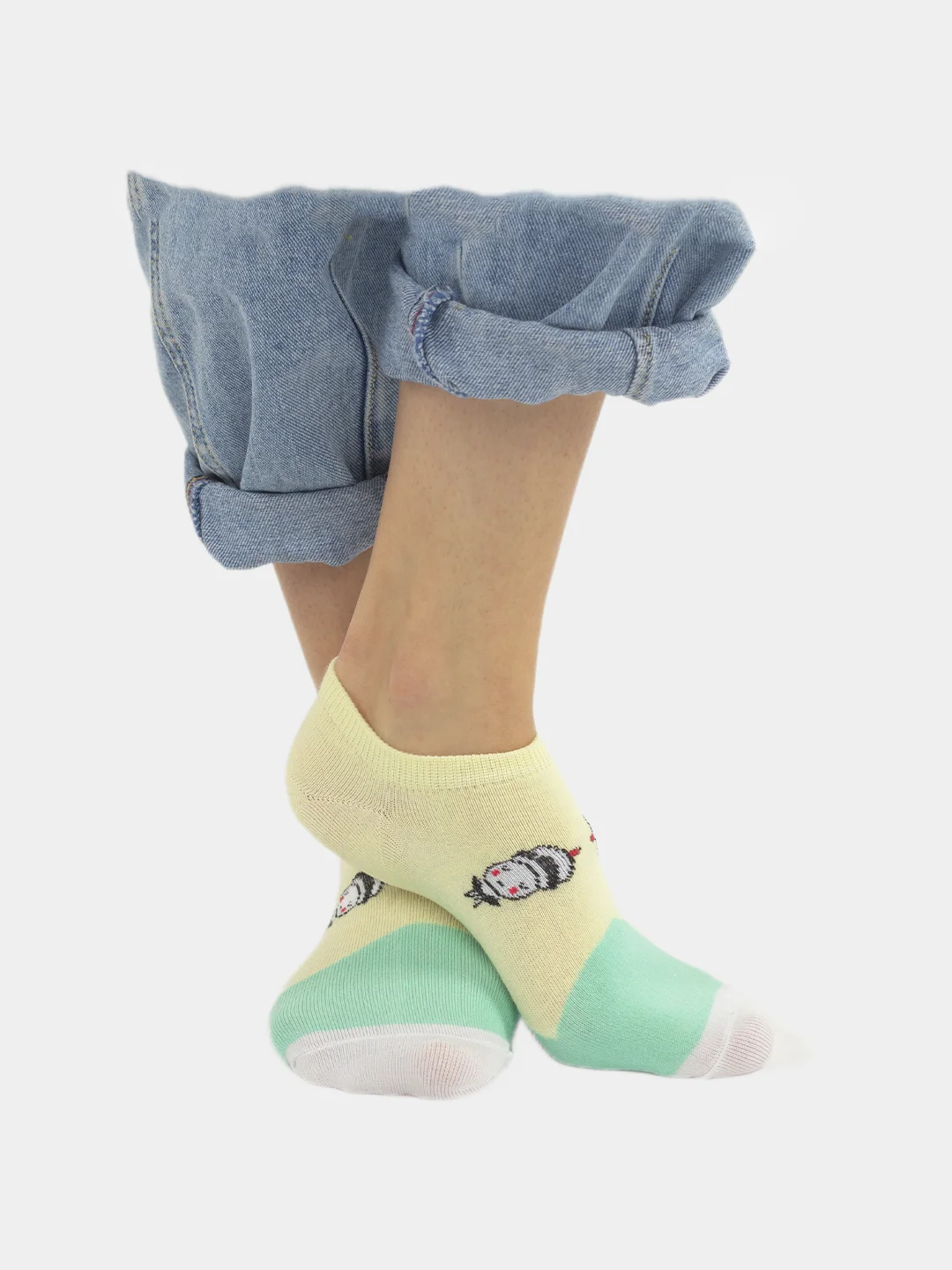 Лимонный носки женские короткие POOPSOCKS