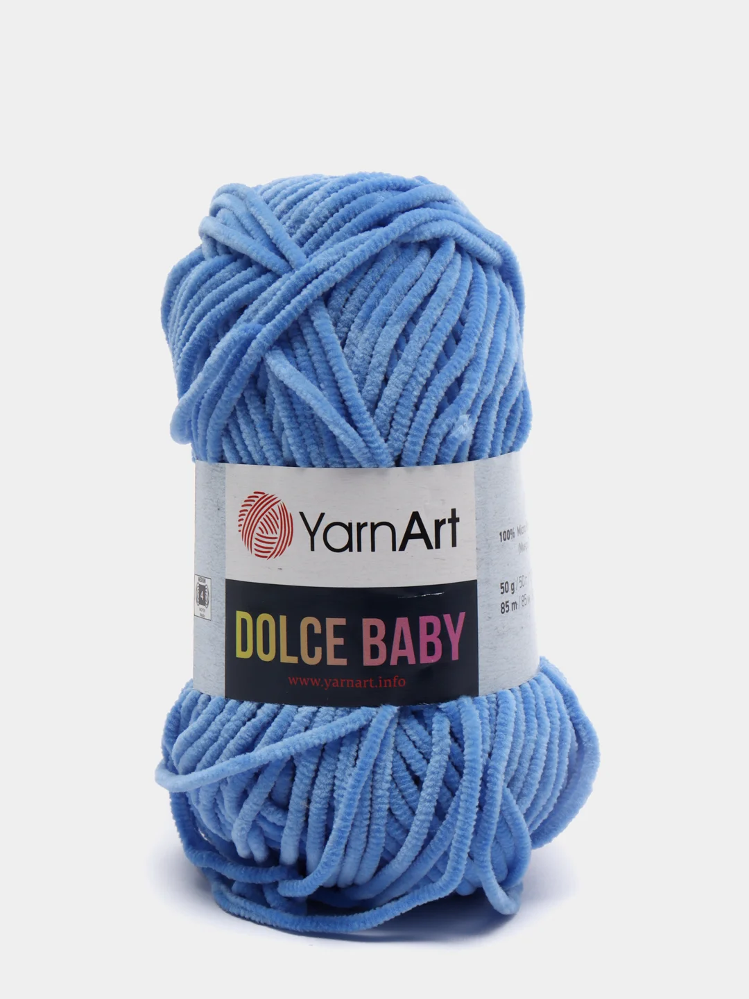 Светло-синий плюшевая пряжа YarnArt Dolce Baby (ЯрнАрт Дольче Бэби)