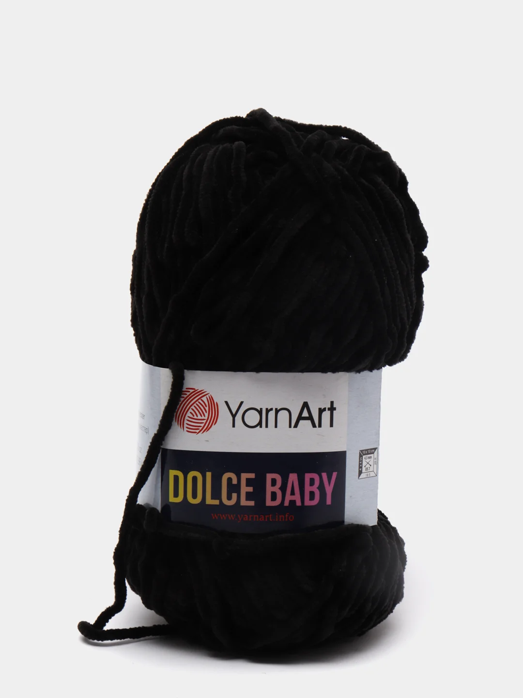 Черный плюшевая пряжа YarnArt Dolce Baby (ЯрнАрт Дольче Бэби)