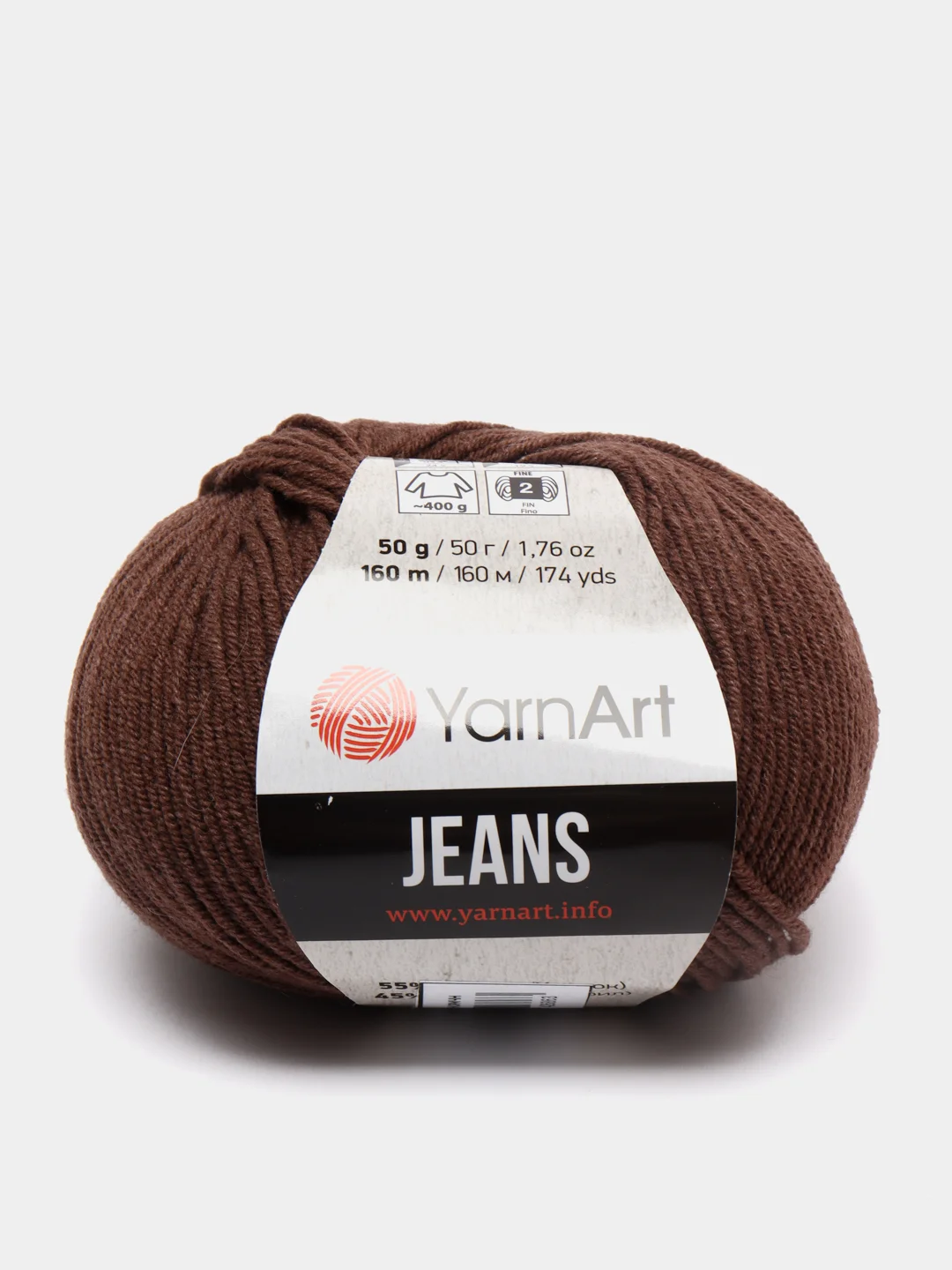Коричневый пряжа YarnArt Jeans (ЯрнАрт Джинс)