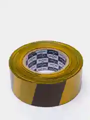 Лента для ограждений, 50 мм, черно-желтая