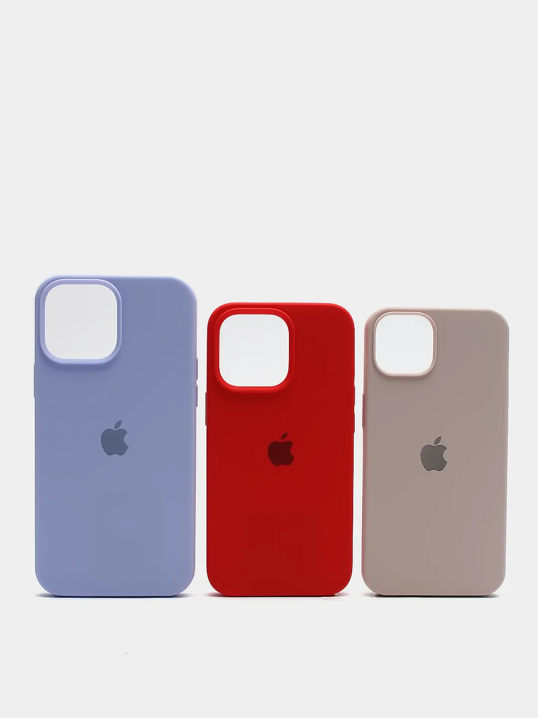 Алый чехол Silicone Case для iPhone 13 / 14, Pro, Pro Max с закрытым низом