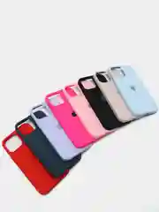 Алый чехол Silicone Case для iPhone 13 / 14, Pro, Pro Max с закрытым низом