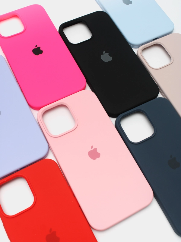 Чехол Silicone Case для iPhone 13 / 14, Pro, Pro Max с закрытым низом