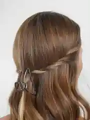 Черный краб для волос металлический