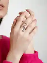 Серебряный кольцо "Змея", на Новый Год, год Змеи