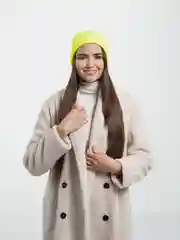 Лимонный шапка вязаная демисезонная, 6 цветов