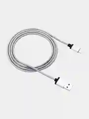 Серебряный кабель USB Apple LS30 в нейлоновой оплётке