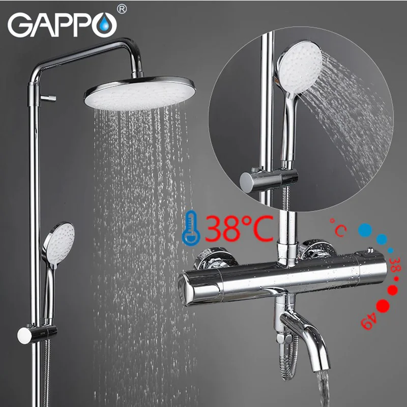 Душевая система GAPPO G2490 с термостатом из латуни