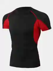 Красный футболка спортивная компрессионная, рашгард мужской с короткими рукавами, 8 цветов