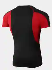 Красный футболка спортивная компрессионная, рашгард мужской с короткими рукавами, 8 цветов