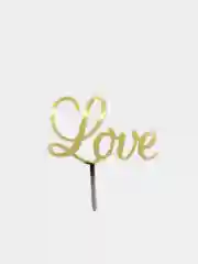 Бежевый топпер для украшения торта Love