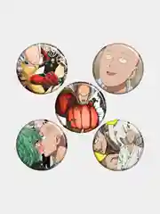 Значки, пины, "Ван панч мн", "one punch man", Аниме