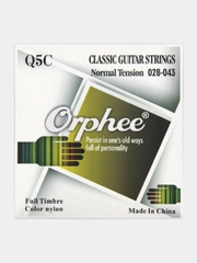 Струны для классической гитары ORPHEE Q5C, черный нейлон/черная медь. Комплект струн