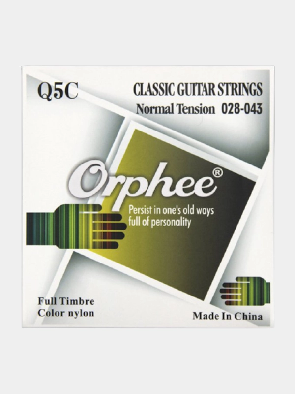 Струны для классической гитары ORPHEE Q5C, черный нейлон/черная медь. Комплект струн