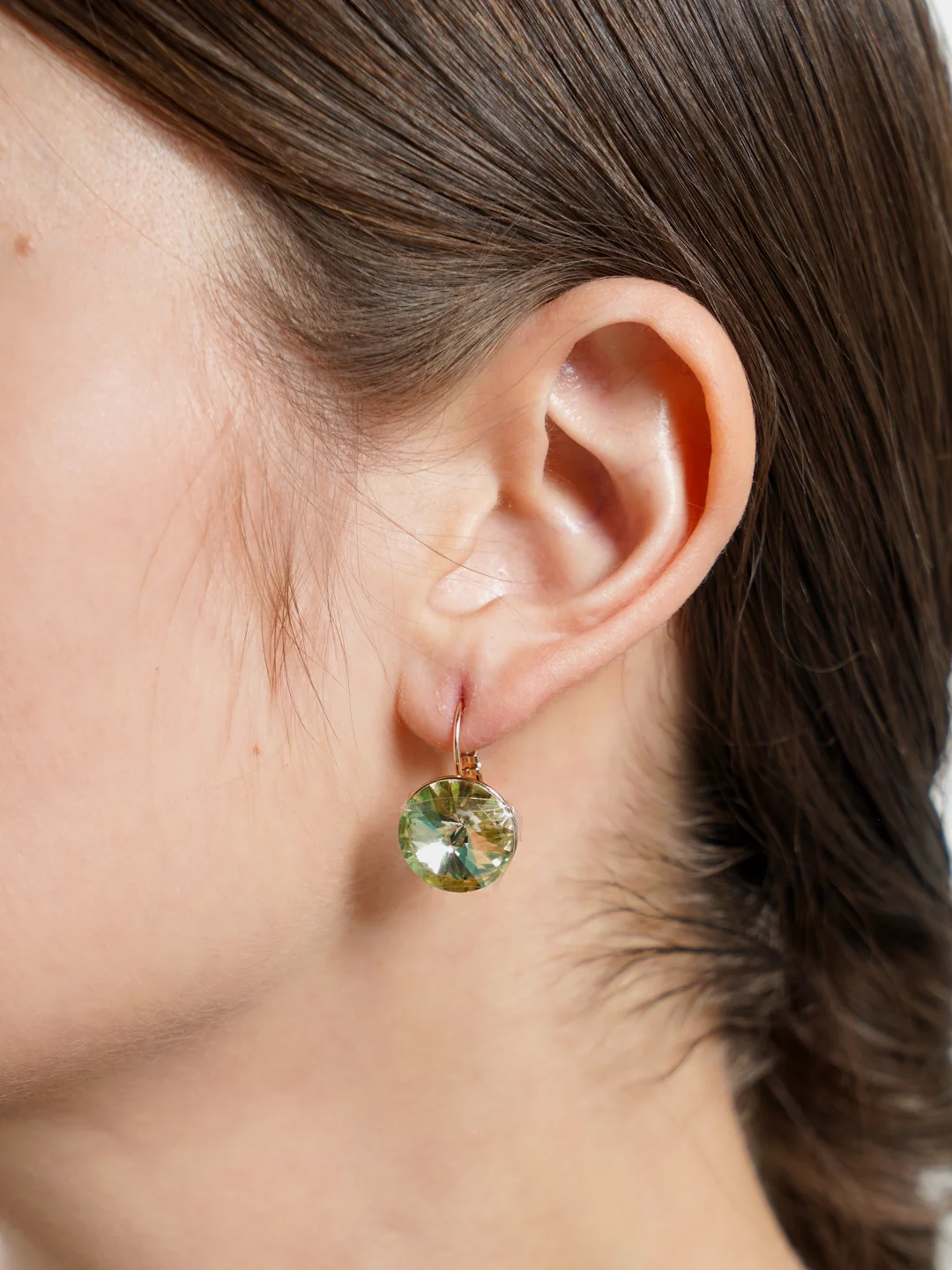 Лесной зеленый серьги Xuping, серьги Swarovski, серьги Сваровски,серьги с кристаллами