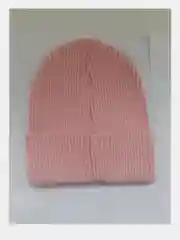 Розовый шапка женская весенняя  с отворотом, в мелкий рубчик / шапка бини /шапка теплая