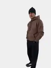 Коричневый худи на флисе