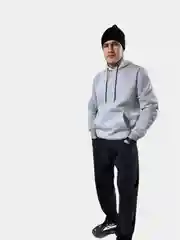 Серый худи на флисе