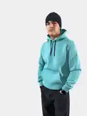 Бирюзовый худи на флисе