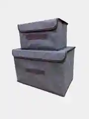 Серый коробка для хранения вещей, ящик