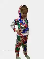 Синий костюм для девочки