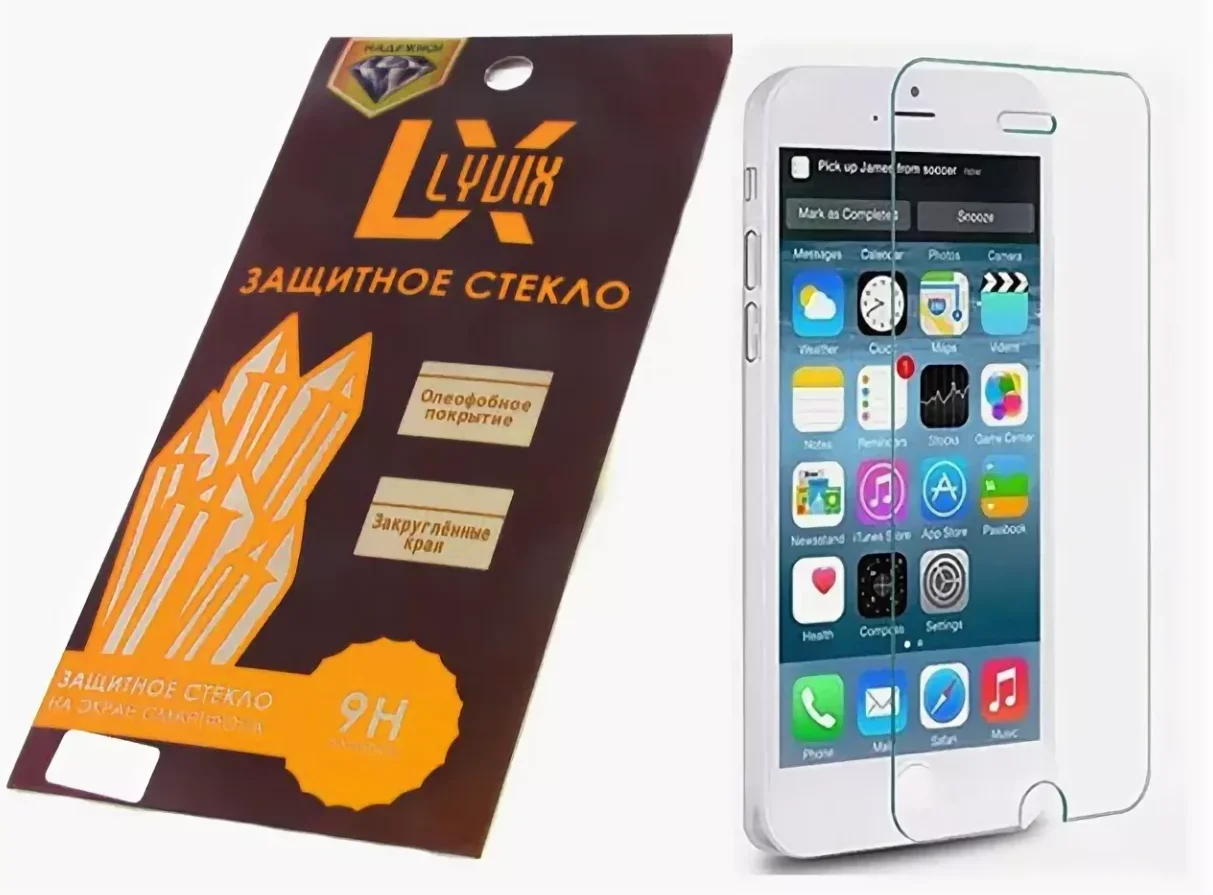 Белый защитное стекло "LYVIX" для айфона 7+, 8+