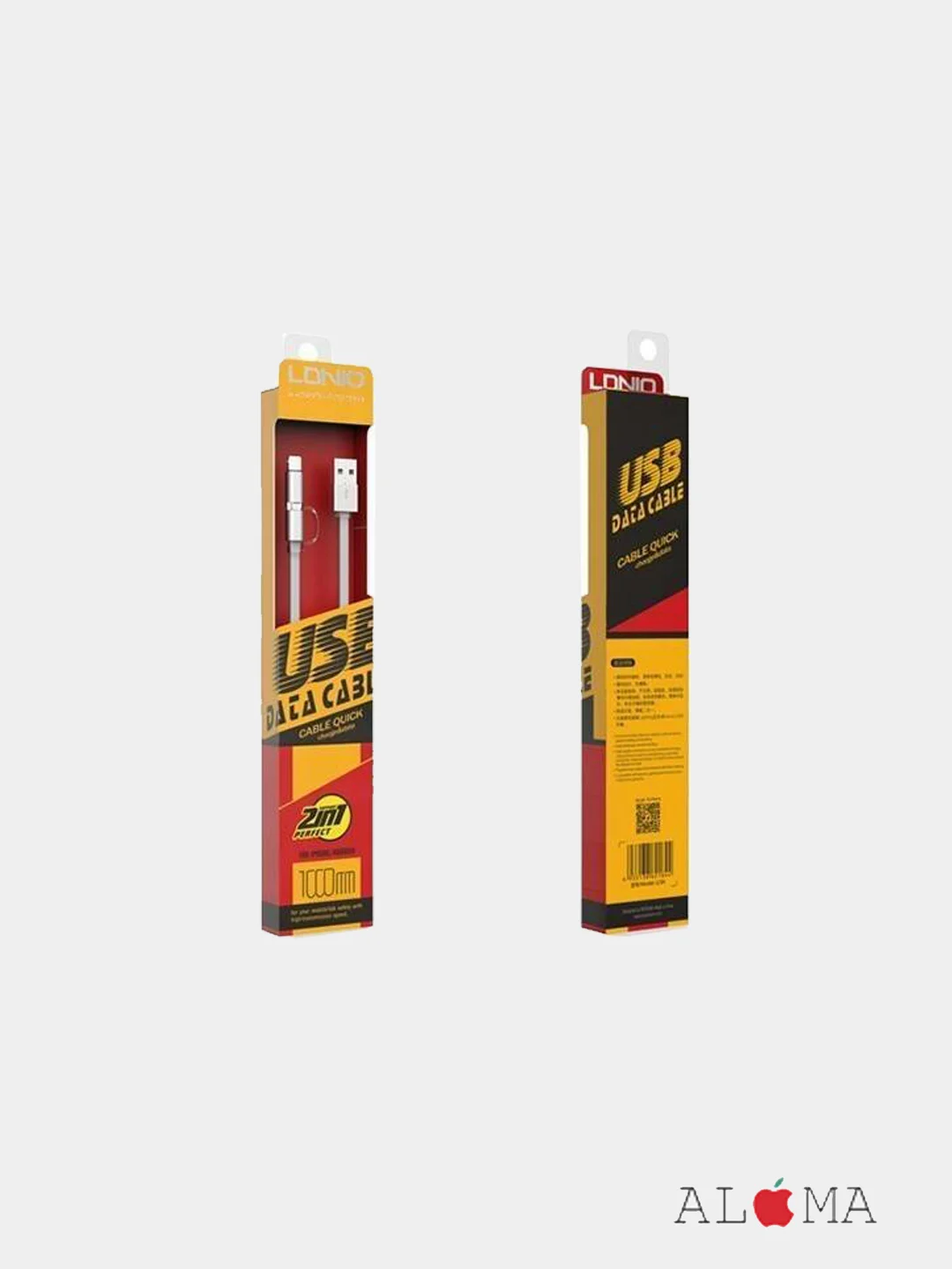 Кабель 2в1 LDNIO LC84, Apple Lightning+Micro-USB Айфон андроид iPhone Android