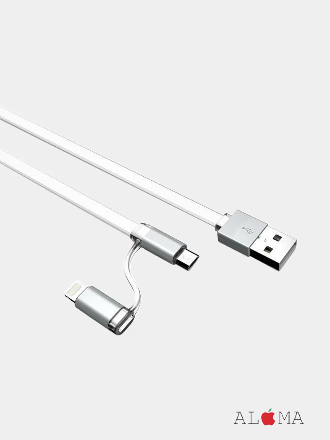 Кабель 2в1 LDNIO LC84, Apple Lightning+Micro-USB Айфон андроид iPhone Android