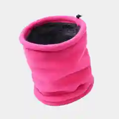 Розовый шарф с мехом из флиса и бархата