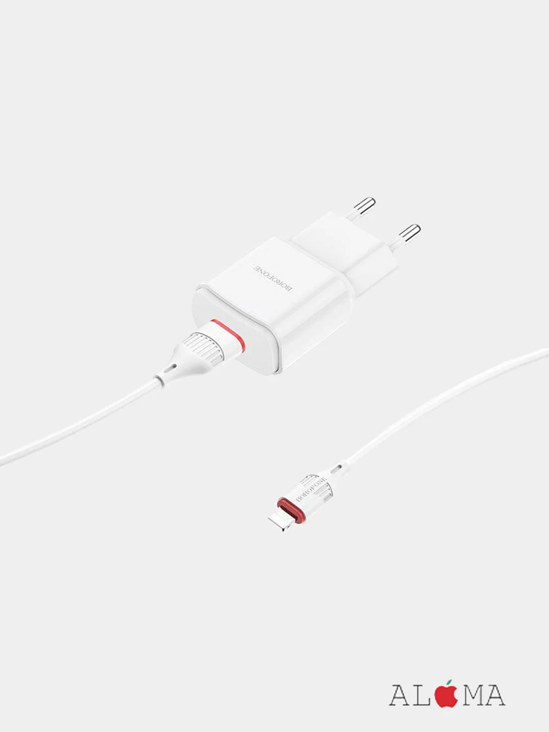 Зарядное устройство Borofone BA48A Orion с кабелем Lightning, 2.1A