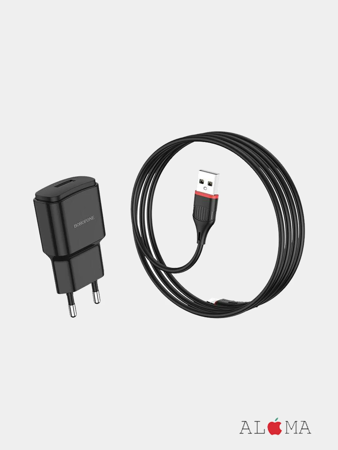 Зарядное устройство Borofone BA48A Orion с кабелем Lightning, 2.1A