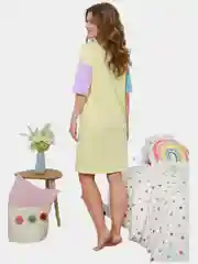 Желтый туника женская с коротким рукавом