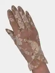 Кремовый перчатки гипюр