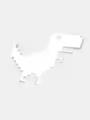 Белый наклейка на любую поверхность T-Rex "Динозавр Тирекс", без фона