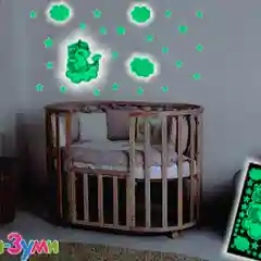 Аметистовый светящиеся в темноте наклейки для декора