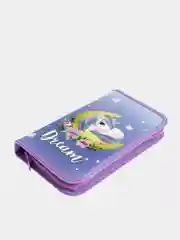 Индиго пенал 1 отделение для девочек