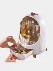 Белый шкатулка-органайзер для хранения косметики