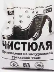 Впитывающий наполнитель для кошачьего туалета древесный "Чистюля", 5 л