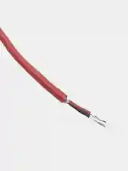 Кабель 20AWG  2*0.5 мм2, красный, термостойкий силикон, отрезок 2 метра