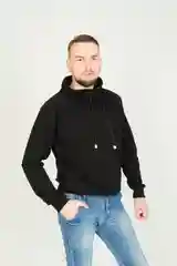 Черный milena21 Толстовка мужская, тёплая