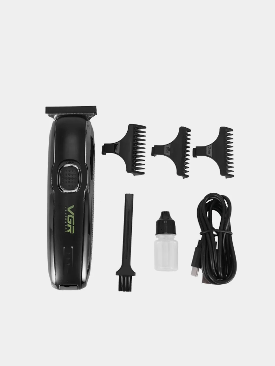 Машинка для стрижки волос VGR V-020 Pro насадки, USB зарядка