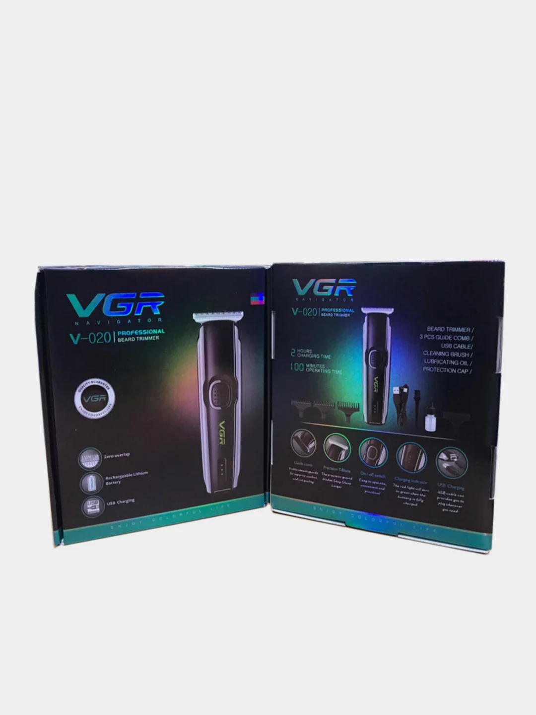 Машинка для стрижки волос VGR V-020 Pro насадки, USB зарядка